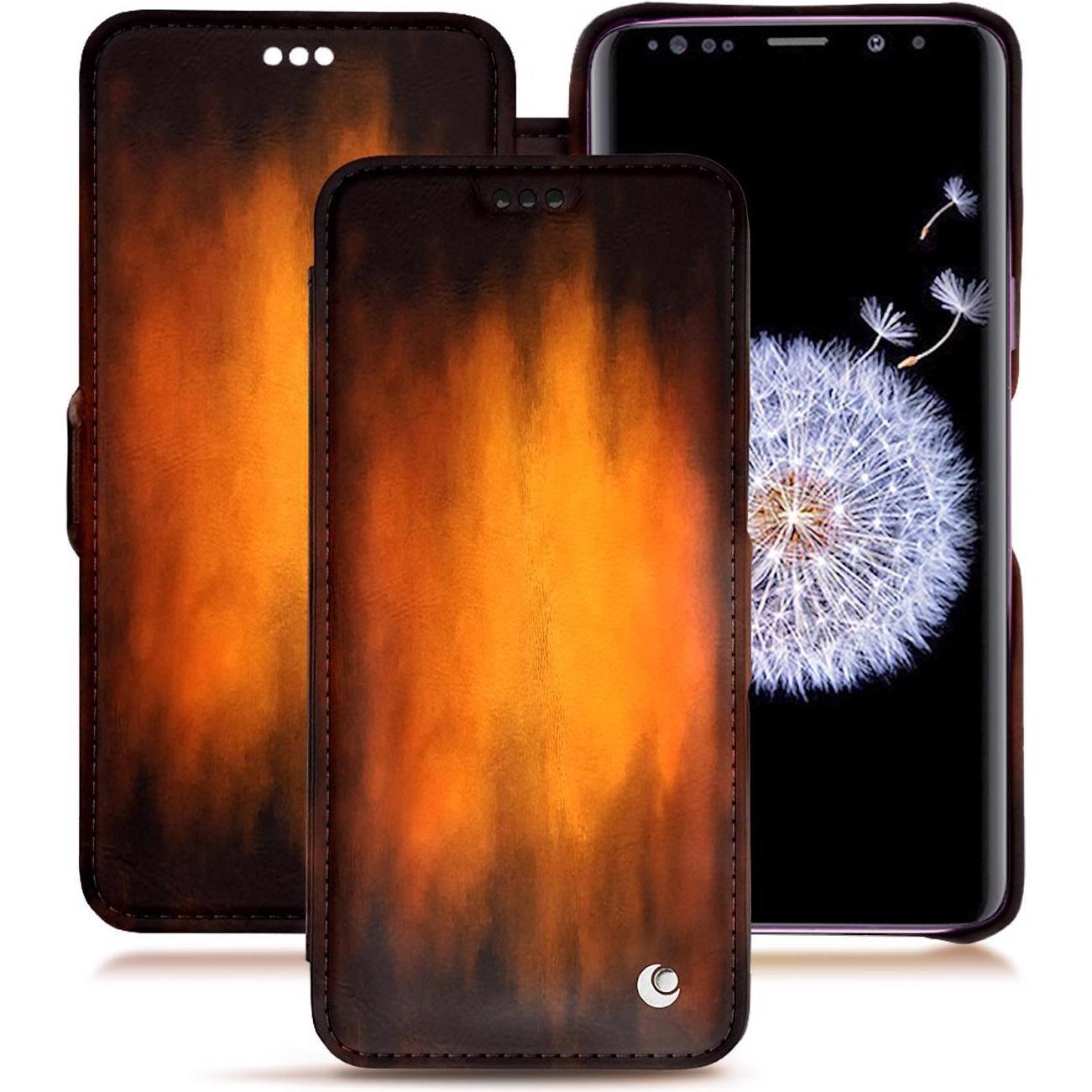 Thumbnail - Noreve Lederschutzhülle horizontal (Samsung Galaxy S9+), Smartphone Hülle, Violett