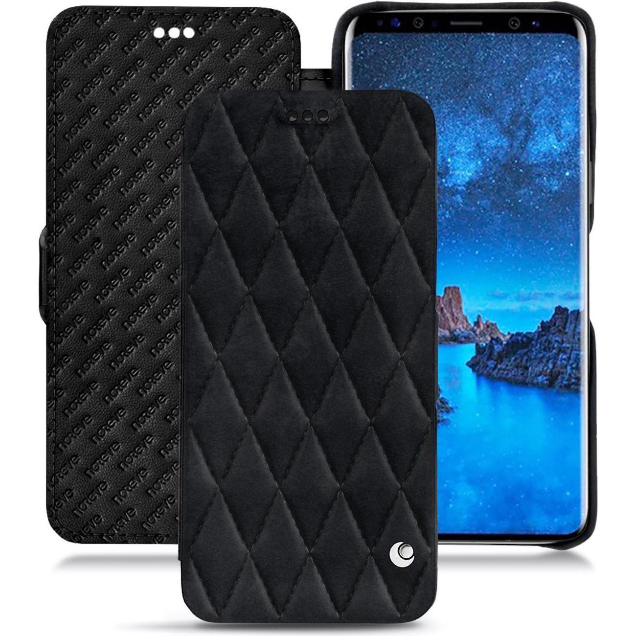 Thumbnail - Noreve Lederschutzhülle horizontal (Samsung Galaxy S9+), Smartphone Hülle, Schwarz