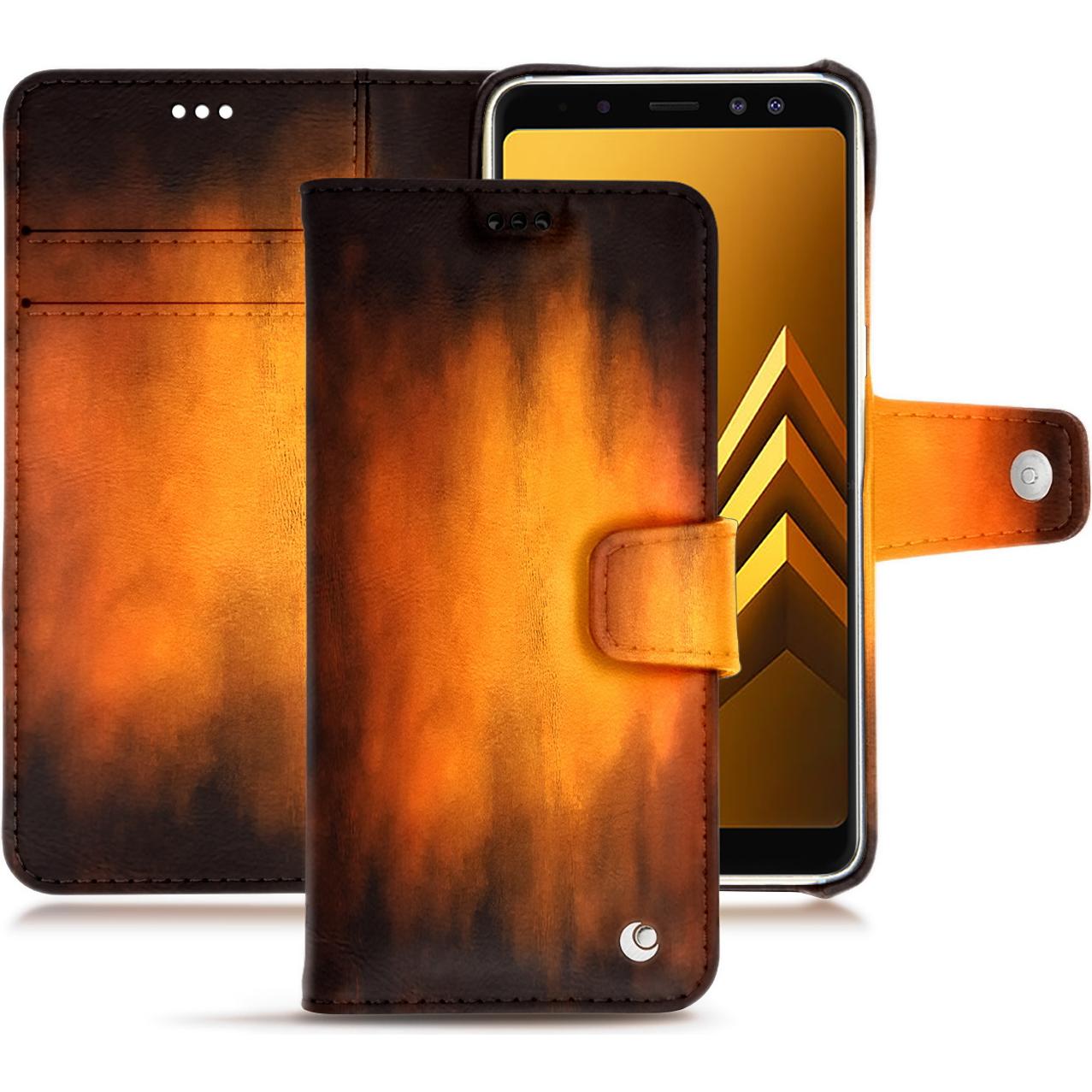 Thumbnail - Noreve Lederschutzhülle Wallet (Samsung Galaxy A8+), Smartphone Hülle, Violett