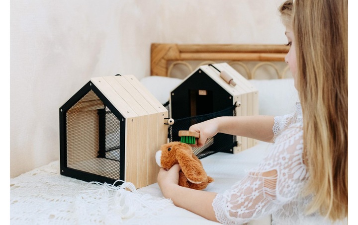 Actual product image small foot Rabbit hutch with run