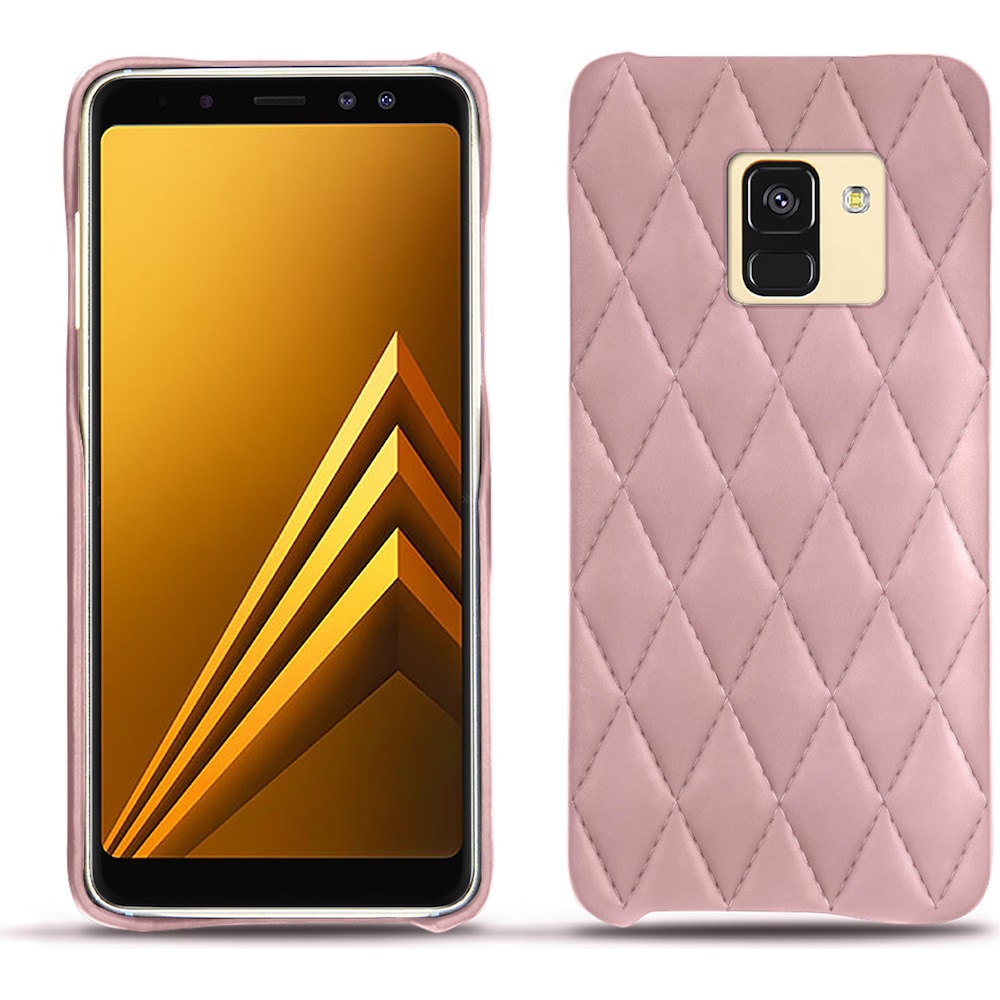 Noreve Lederschutzhülle (Samsung Galaxy A8+), Smartphone Hülle, Rosa