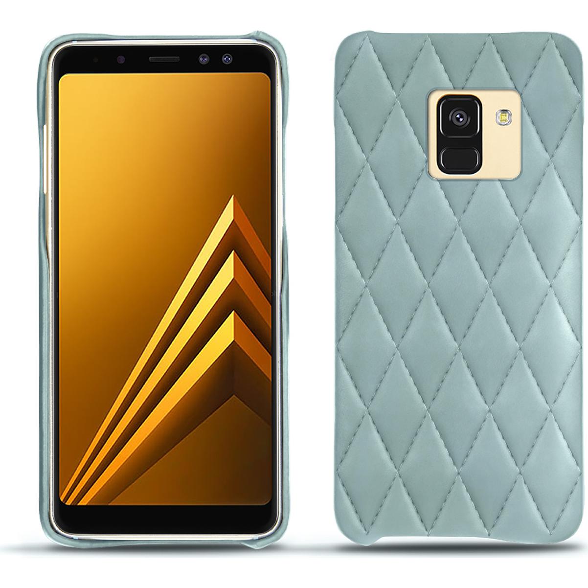 Noreve Lederschutzhülle (Samsung Galaxy A8+), Smartphone Hülle, Blau