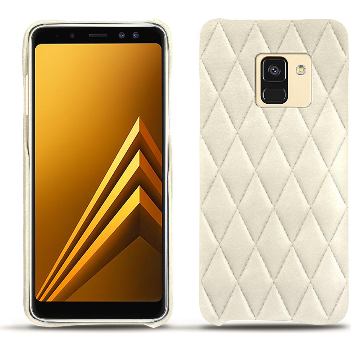 Noreve Lederschutzhülle (Samsung Galaxy A8+), Smartphone Hülle, Weiss