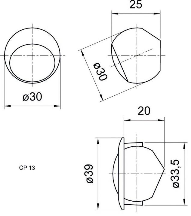 Actual product image Visaton CP 13 tweeter dome, 4 Ohm