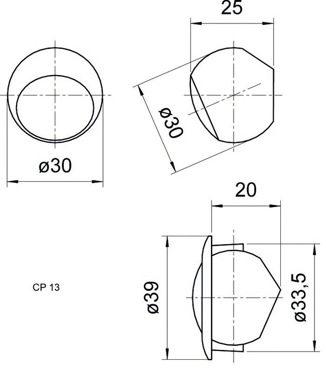 Produktbild Visaton Hochtonkalotte CP 13, 4 Ohm