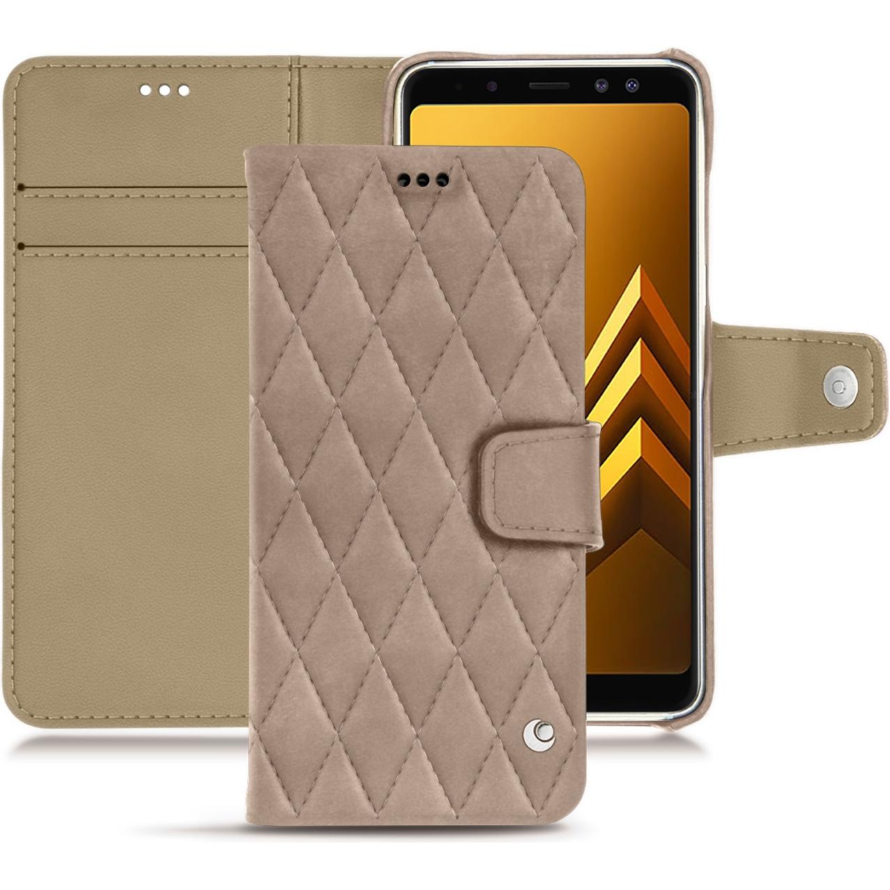 Thumbnail - Noreve Lederschutzhülle Wallet (Samsung Galaxy A8 (2018)), Smartphone Hülle, Beige