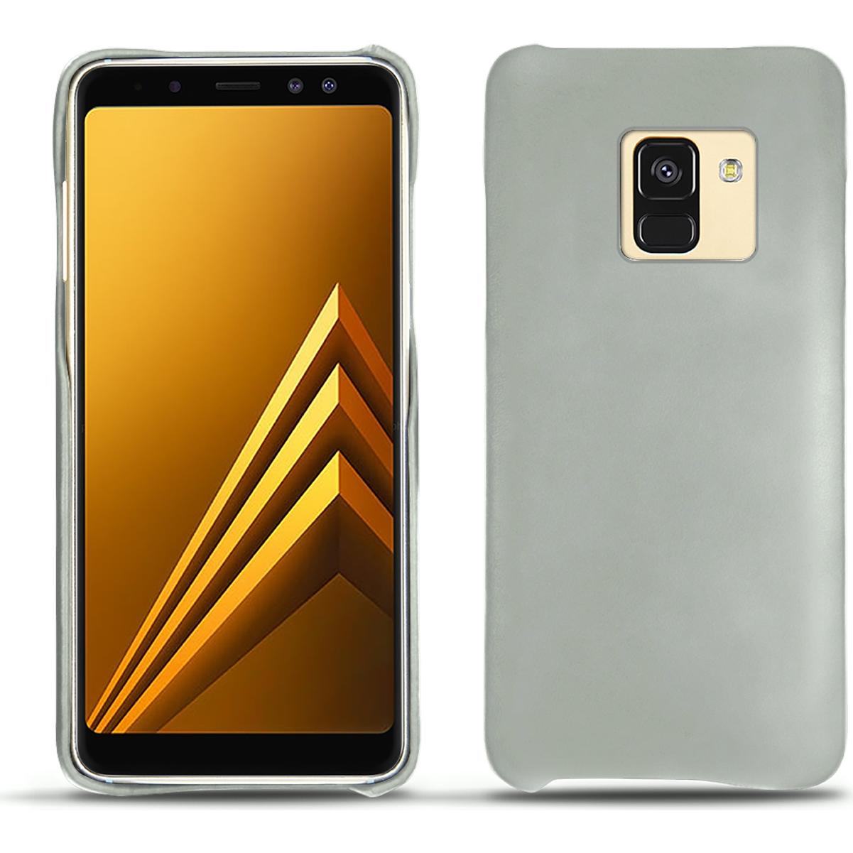 Noreve Lederschutzhülle (Samsung Galaxy A8 (2018)), Smartphone Hülle, Grau