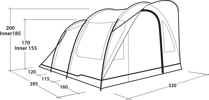 Actual product image Outwell Sky 5 (Tunnel tent, 15.20 kg, 5 persons)