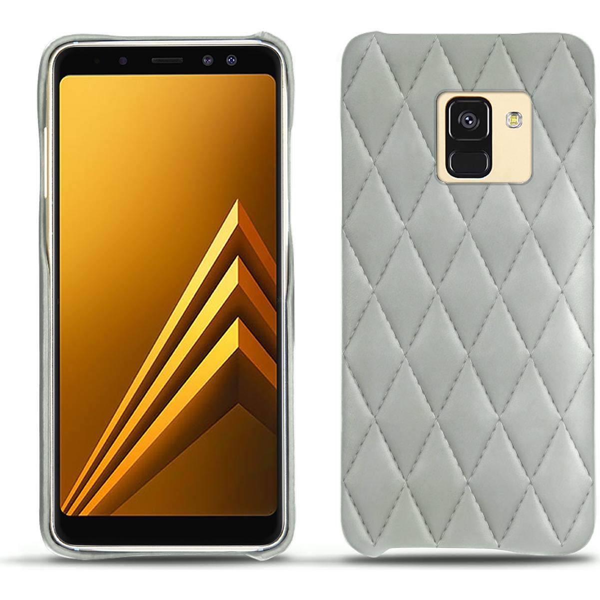 Noreve Lederschutzhülle (Samsung Galaxy A8 (2018)), Smartphone Hülle, Grau