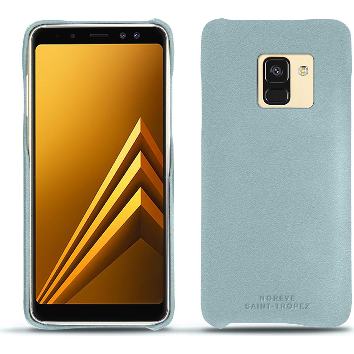 Noreve Lederschutzhülle (Samsung Galaxy A8 (2018)), Smartphone Hülle, Blau