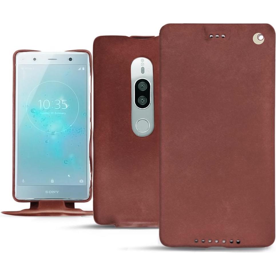 Thumbnail - Noreve Lederschutzhülle vertikal (Sony Xperia XZ2 Premium), Smartphone Hülle, Rot