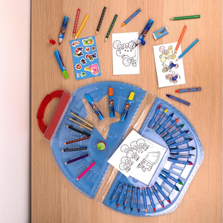 Actual product image Undercover Painting Set Suitcase Super Mario 51 pieces