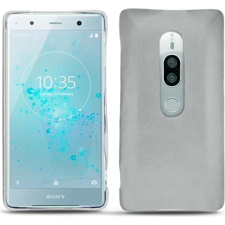 Noreve Lederschutzhülle (Sony Xperia XZ2 Premium), Smartphone Hülle, Grau