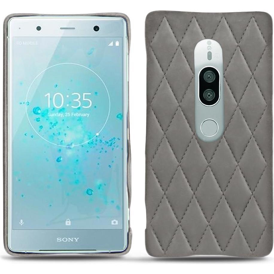 Noreve Lederschutzhülle (Sony Xperia XZ2 Premium), Smartphone Hülle, Grau