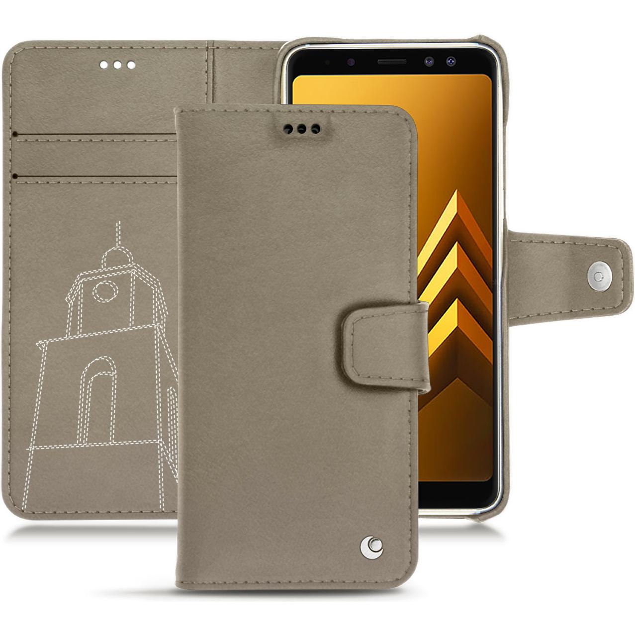 Thumbnail - Noreve Lederschutzhülle Wallet (Samsung Galaxy A8 (2018)), Smartphone Hülle, Beige