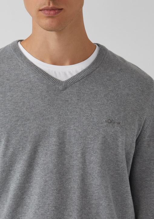 Actual product image s.Oliver Strickpullover Strickpullover mit Logo-Stickerei (XL)