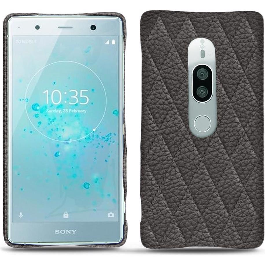 Noreve Lederschutzhülle (Sony Xperia XZ2 Premium), Smartphone Hülle, Grau
