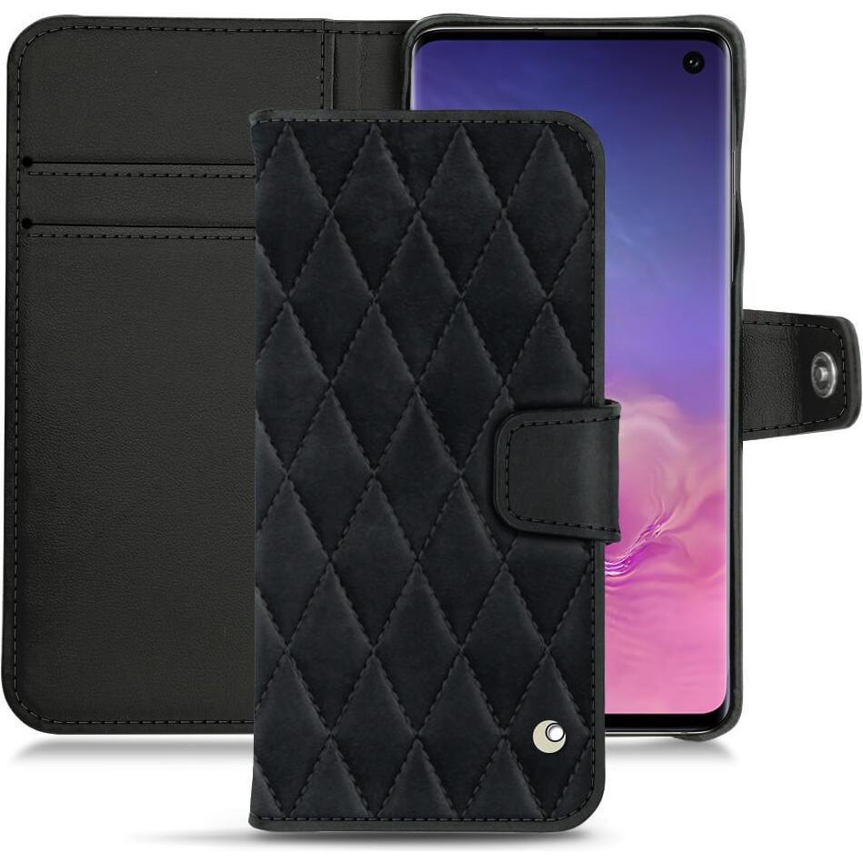 Noreve Lederschutzhülle Wallet (Samsung Galaxy S10+), Smartphone Hülle, Schwarz