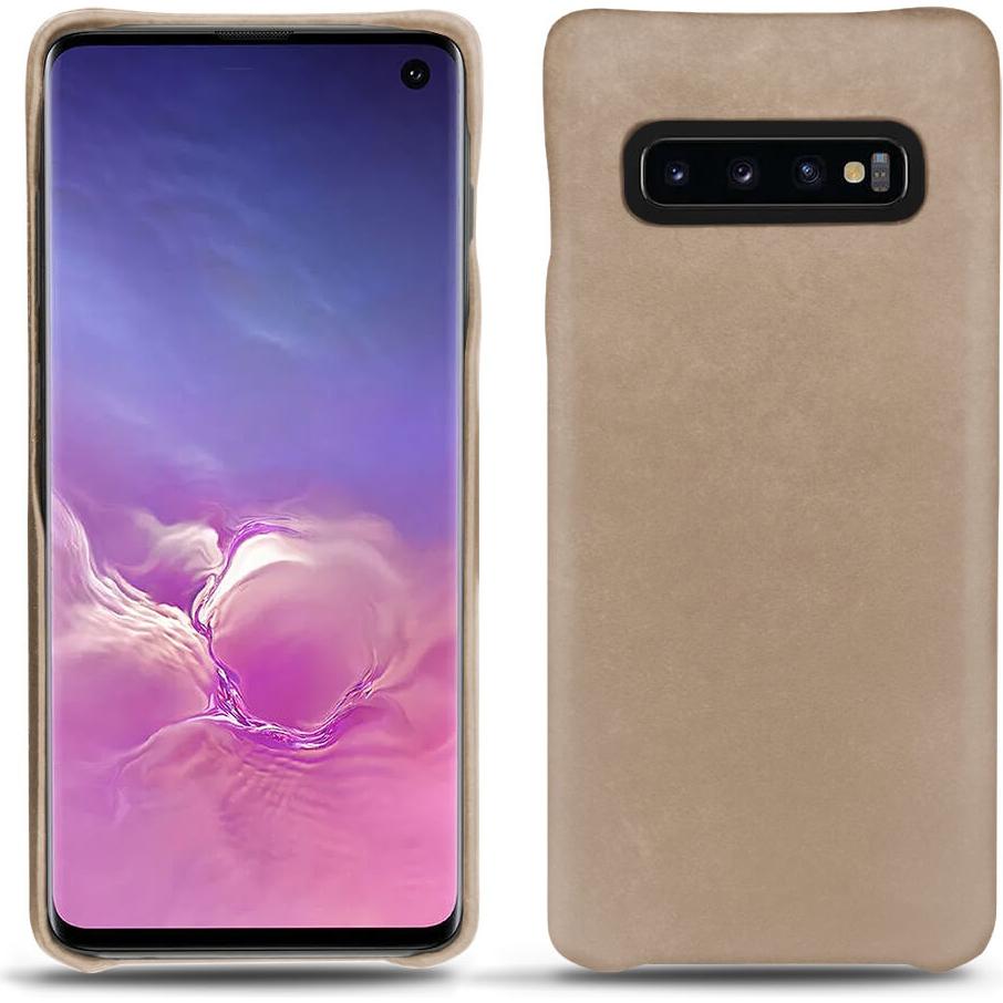 Noreve Lederschutzhülle (Samsung Galaxy S10), Smartphone Hülle, Beige