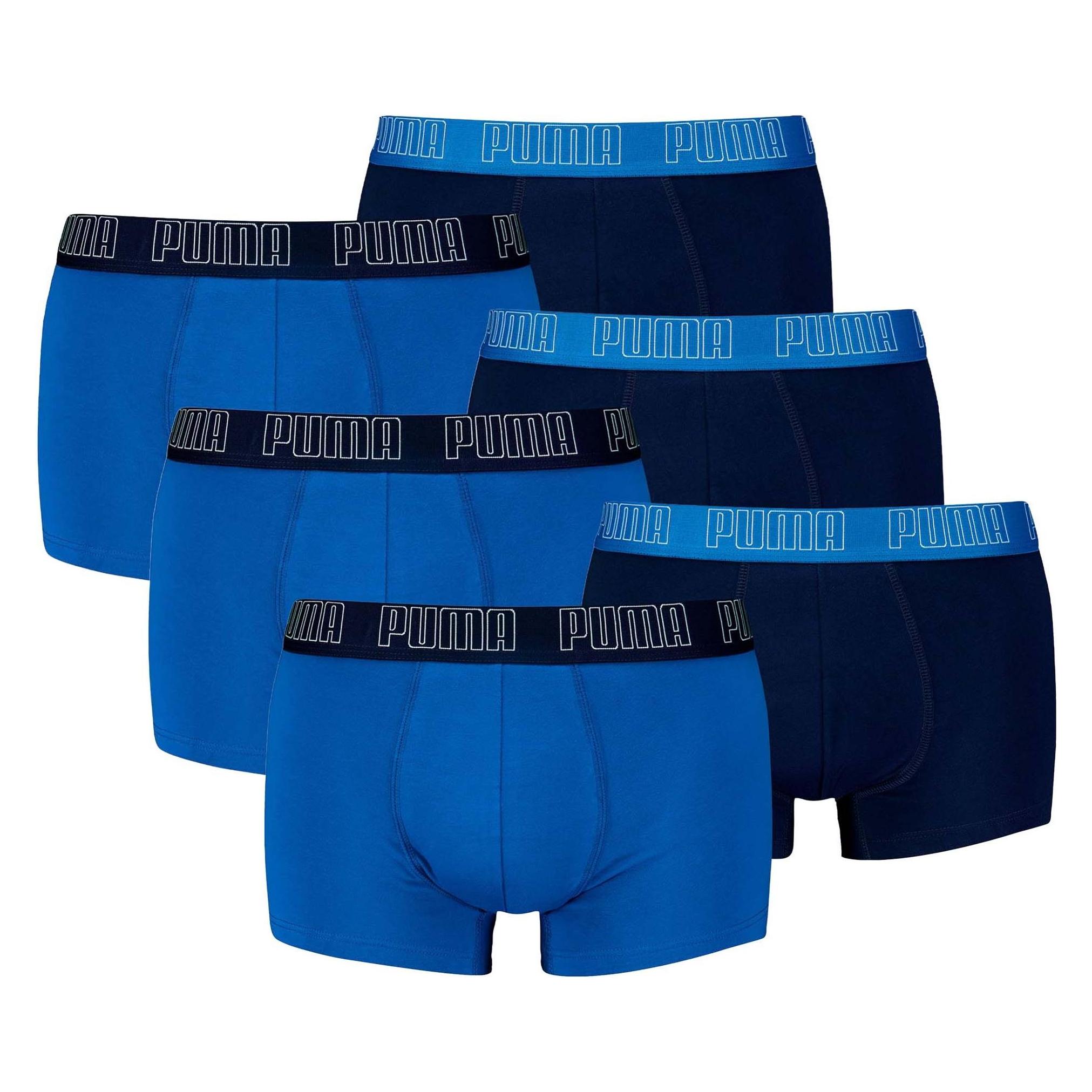 Puma, Herren, Unterhosen, Everyday Trunks 6P, Blau, (Xl, 6er Pack)