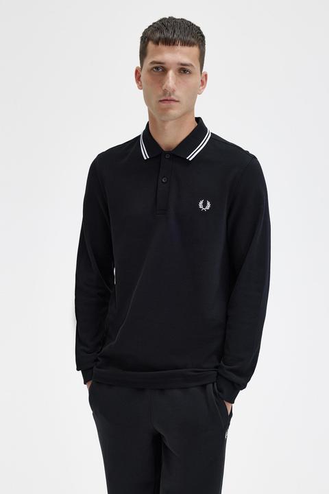 Produktbild Fred Perry Twin Tipped Polo Long Sleeve black (M)
