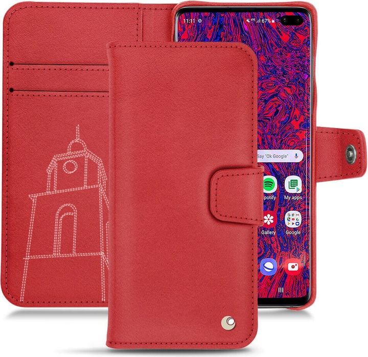 Actual product image Noreve Leather case wallet (Samsung Galaxy S10+)
