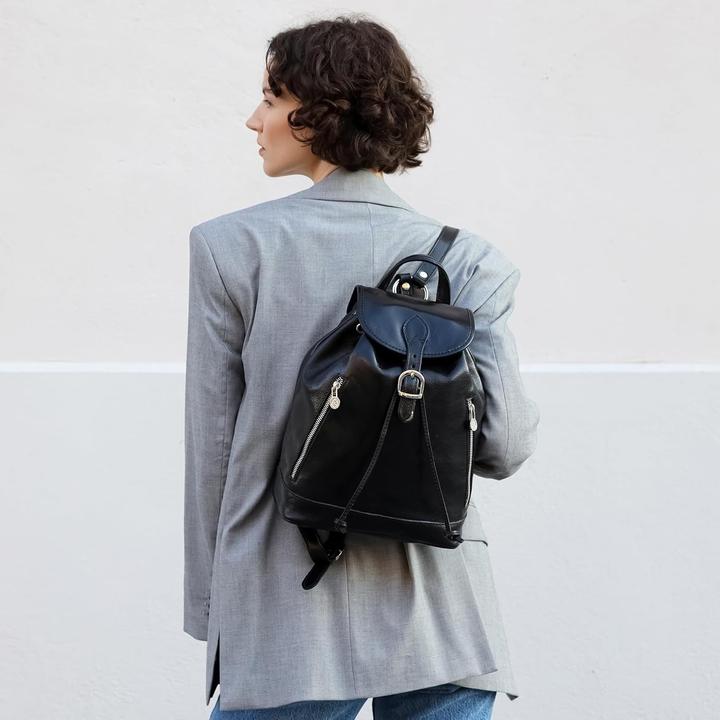 Actual product image Time Resistance Small Stylish Leather Backpack