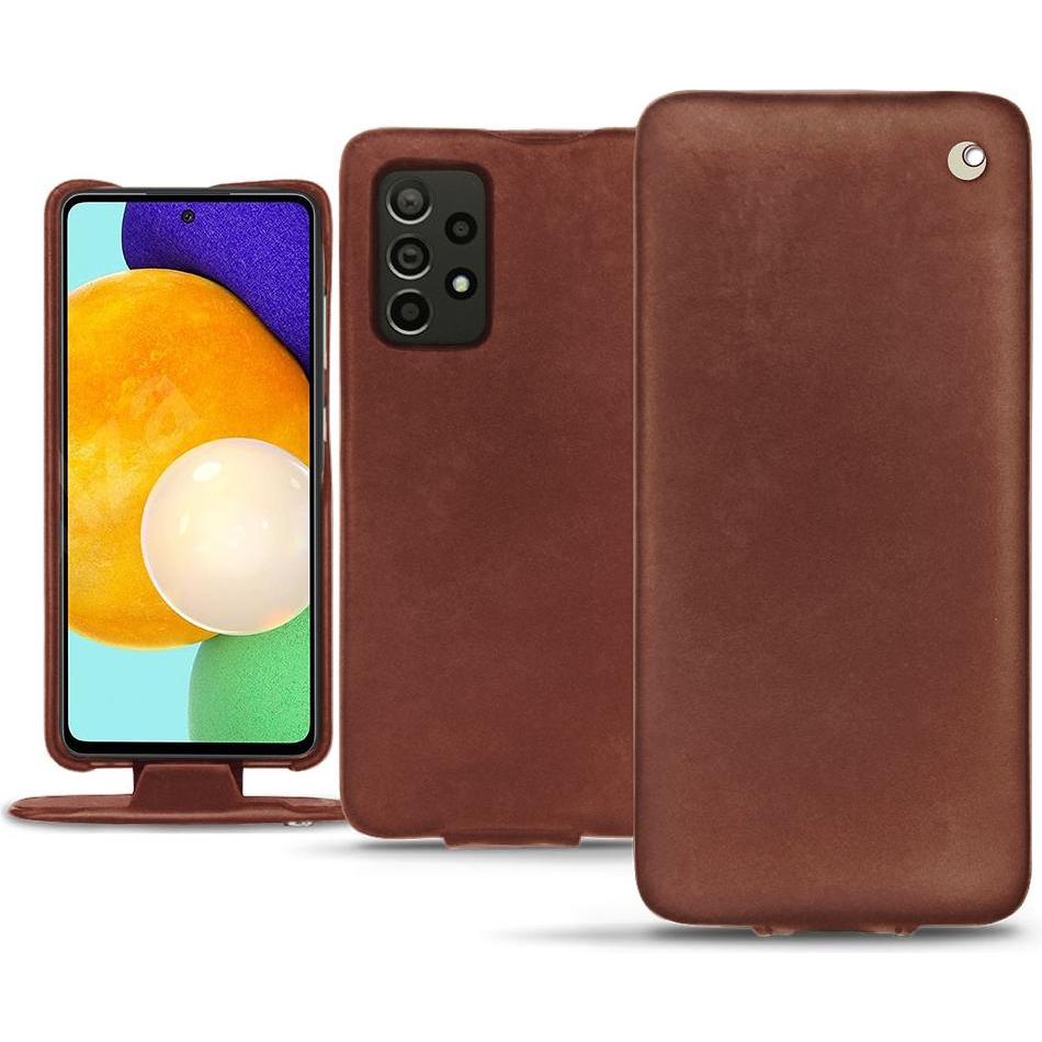 Noreve Lederschutzhülle vertikal (Samsung Galaxy A52), Smartphone Hülle, Rot