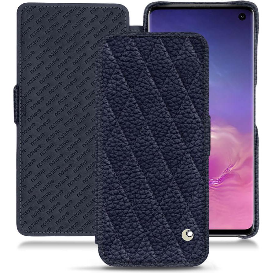 Noreve Lederschutzhülle horizontal (Samsung Galaxy S10), Smartphone Hülle, Violett