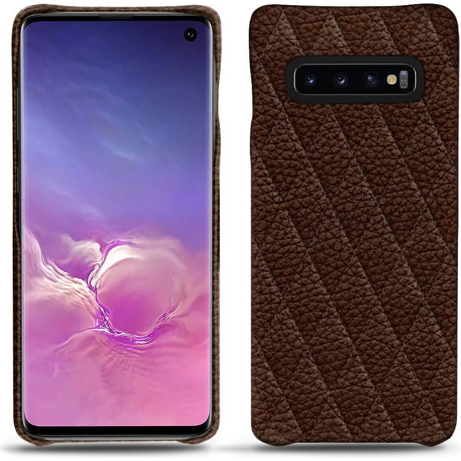 Thumbnail - Noreve Lederschutzhülle (Samsung Galaxy S10), Smartphone Hülle, Braun