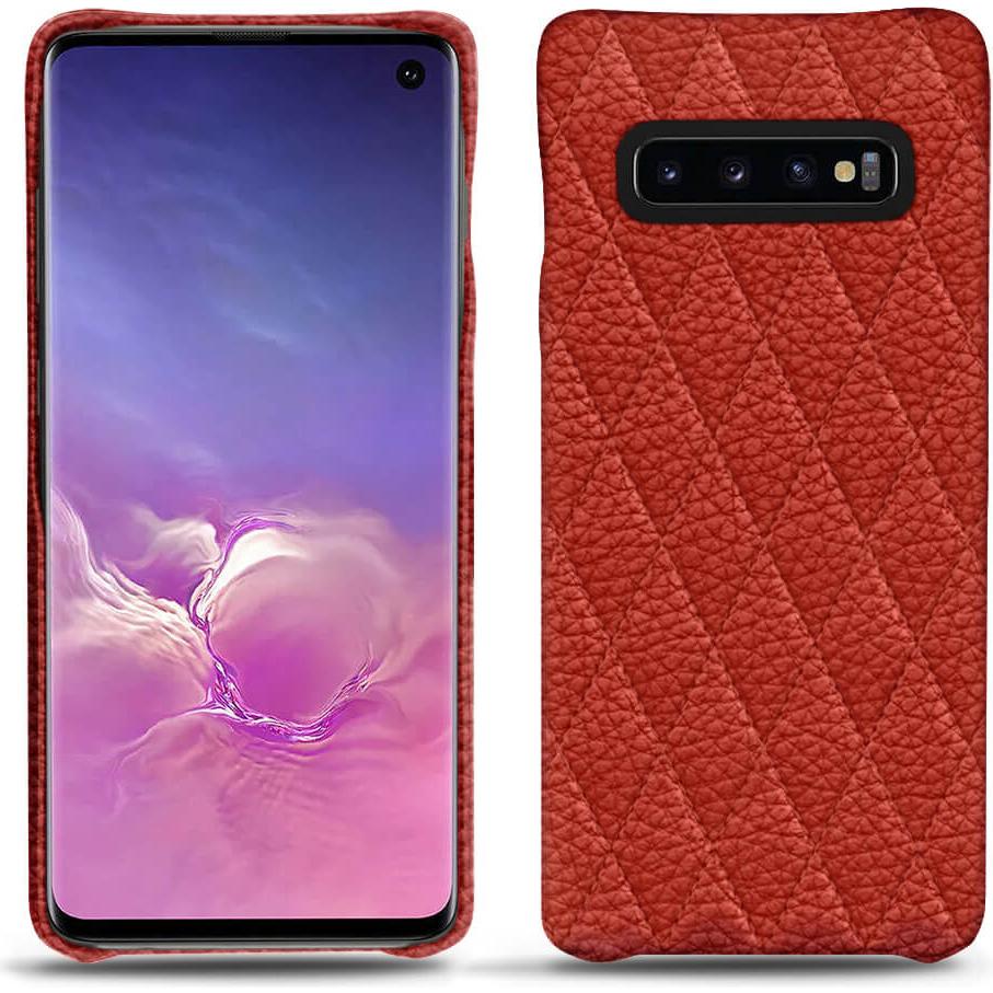 Noreve Lederschutzhülle (Samsung Galaxy S10), Smartphone Hülle, Orange