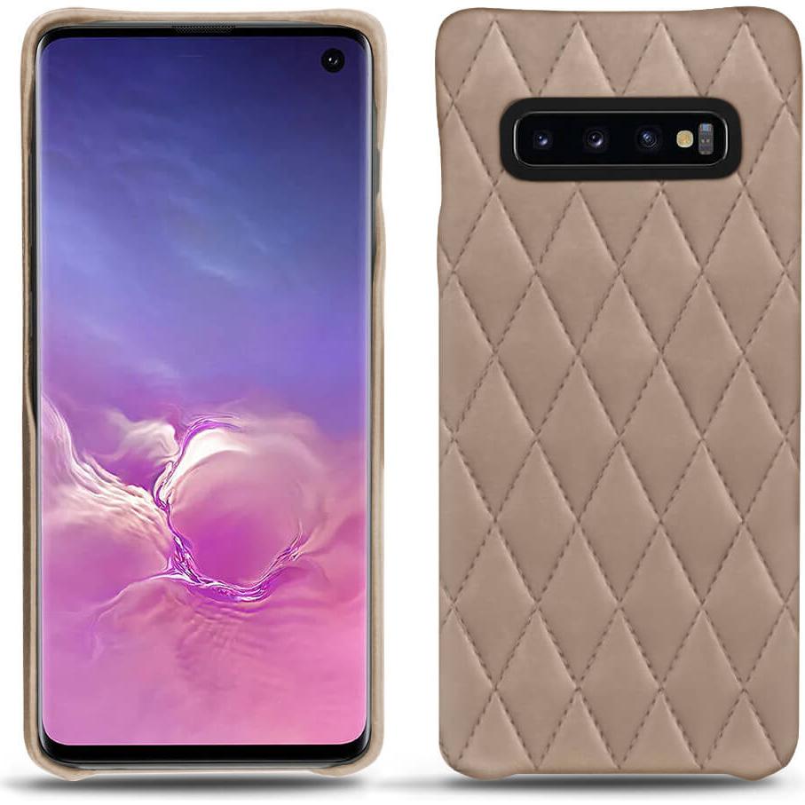 Noreve Lederschutzhülle (Samsung Galaxy S10), Smartphone Hülle, Beige