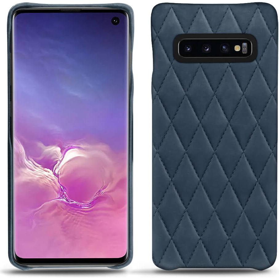 Noreve Lederschutzhülle (Samsung Galaxy S10+), Smartphone Hülle, Blau