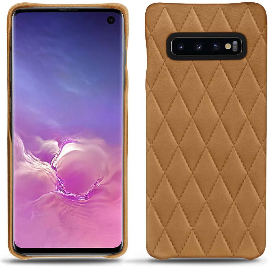 Noreve Lederschutzhülle (Samsung Galaxy S10+), Smartphone Hülle, Braun