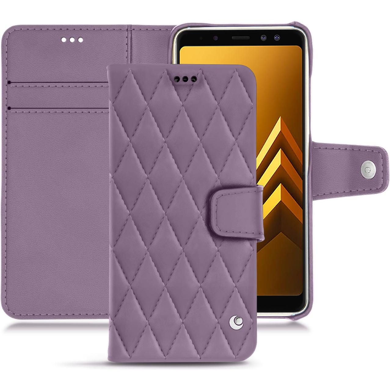 Thumbnail - Noreve Lederschutzhülle Wallet (Samsung Galaxy A8+), Smartphone Hülle, Violett