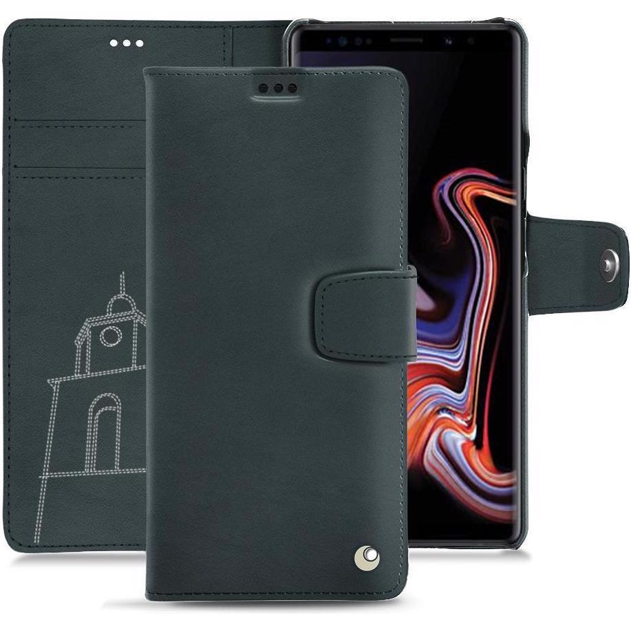 Noreve Lederschutzhülle Wallet (Samsung Galaxy Note 9), Smartphone Hülle, Blau