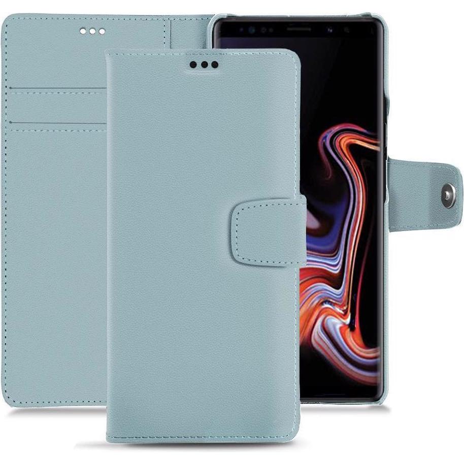 Noreve Lederschutzhülle Wallet (Samsung Galaxy Note 9), Smartphone Hülle, Blau