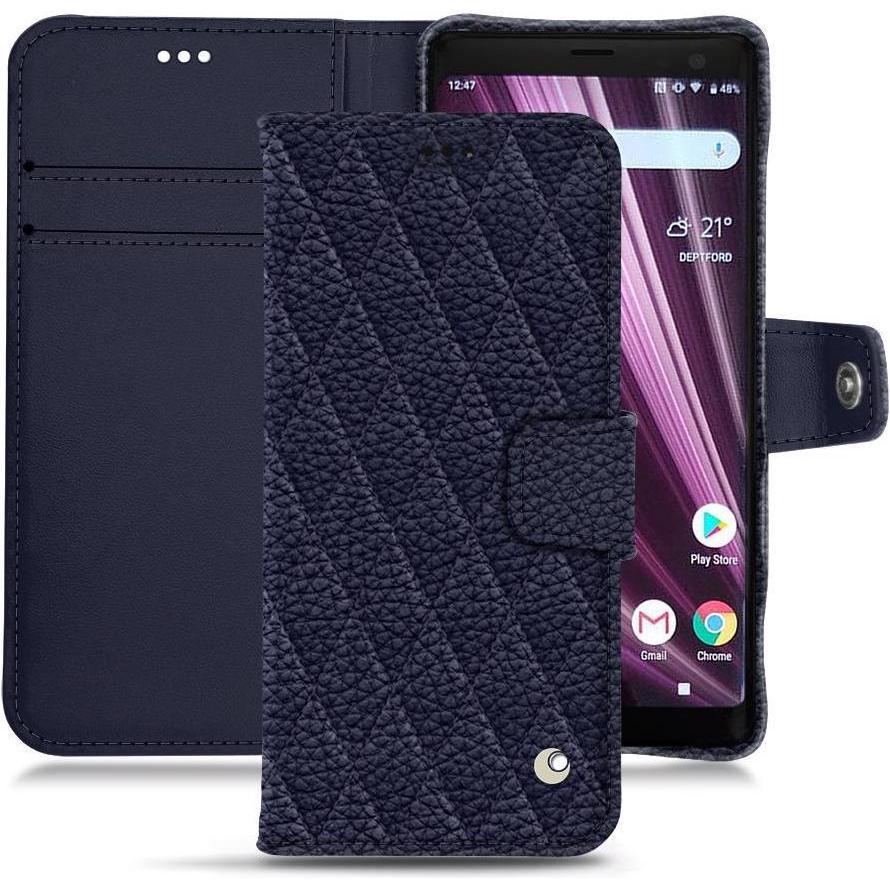 Noreve Lederschutzhülle Wallet (Sony Xperia XZ3), Smartphone Hülle, Violett