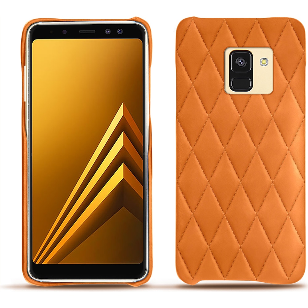 Noreve Lederschutzhülle (Samsung Galaxy A8 (2018)), Smartphone Hülle, Orange