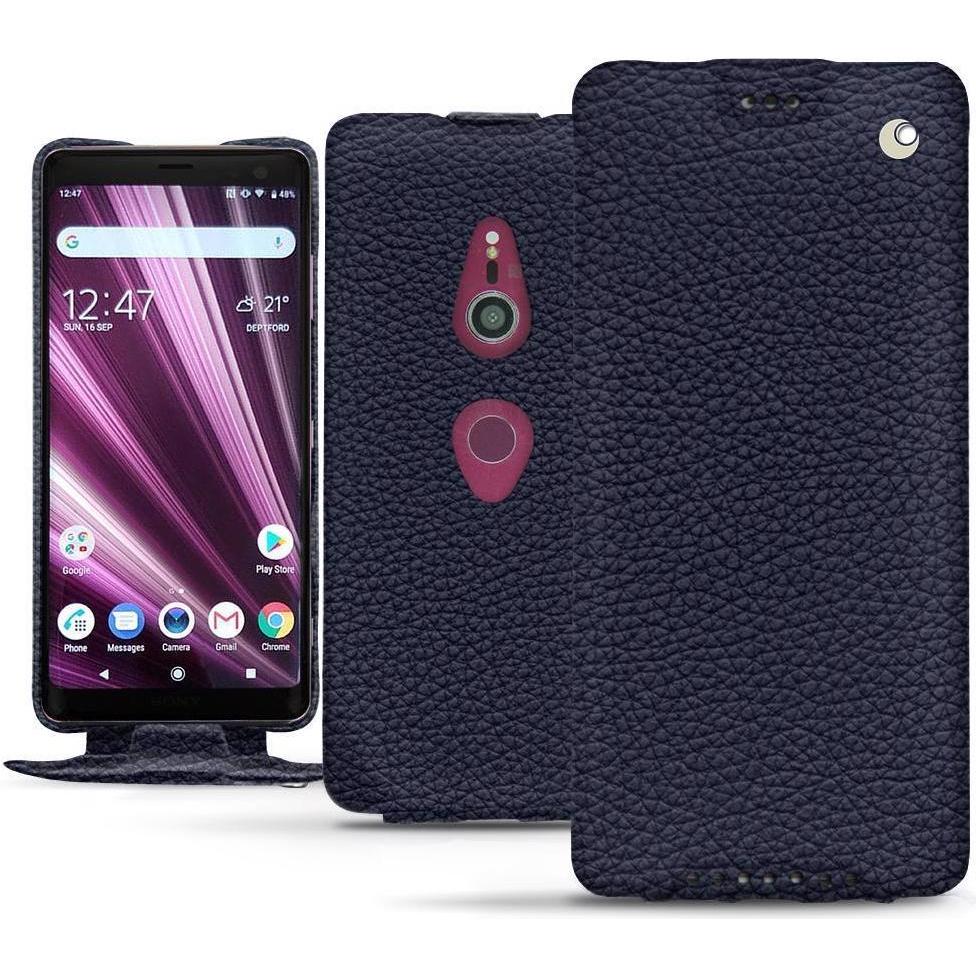 Noreve Lederschutzhülle vertikal (Sony Xperia XZ3), Smartphone Hülle, Violett