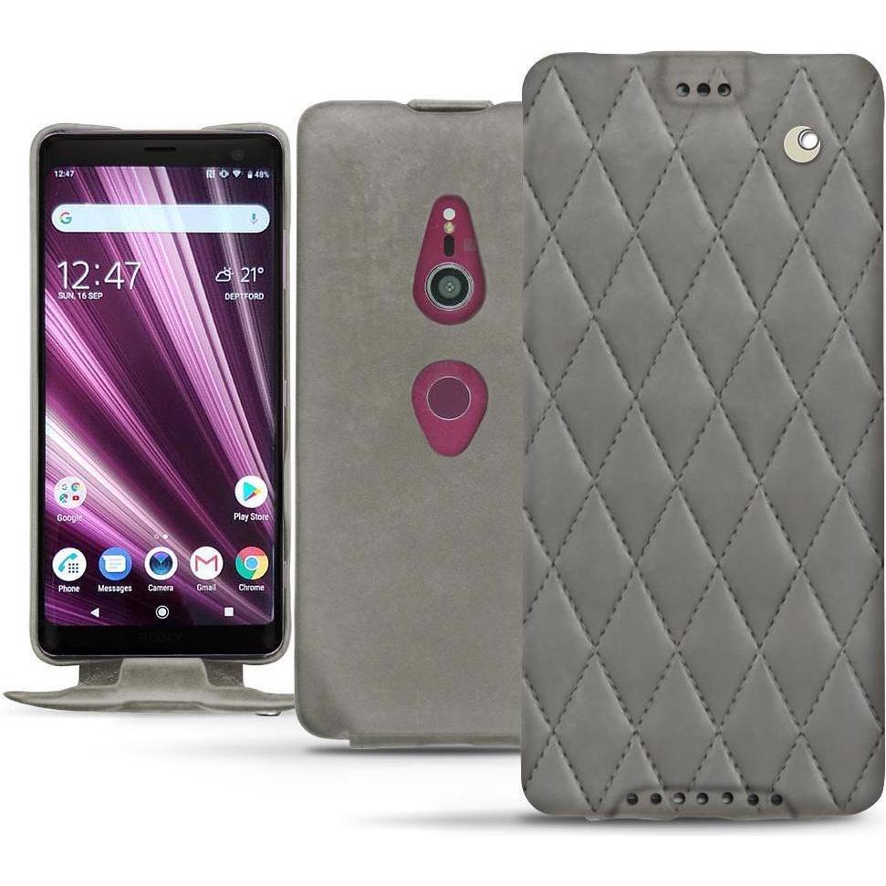 Thumbnail - Noreve Lederschutzhülle vertikal (Sony Xperia XZ3), Smartphone Hülle, Grau
