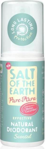 Produktbild Salt Of-The-Earth - 100% Natural Deodorant Melon & Cucumber Pure Aura (Nature L Deodorant) 100 Ml (Spray, 100 ml)