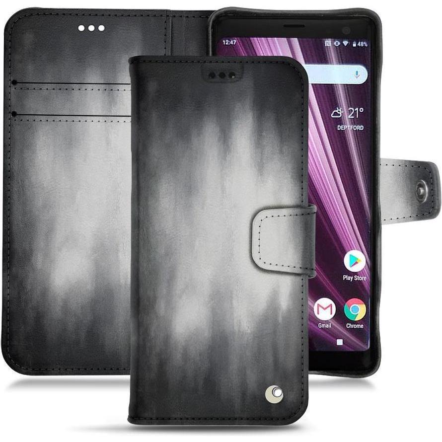 Thumbnail - Noreve Lederschutzhülle Wallet (Sony Xperia XZ3), Smartphone Hülle, Grau