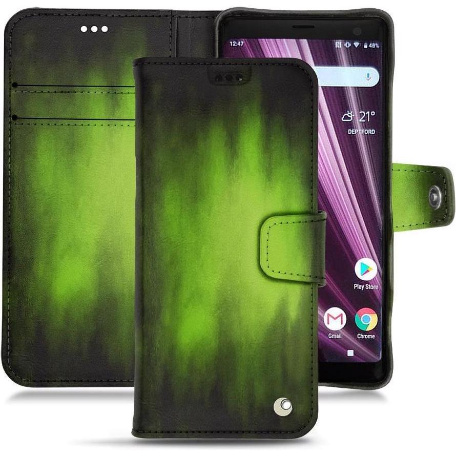 Thumbnail - Noreve Lederschutzhülle Wallet (Sony Xperia XZ3), Smartphone Hülle, Grün