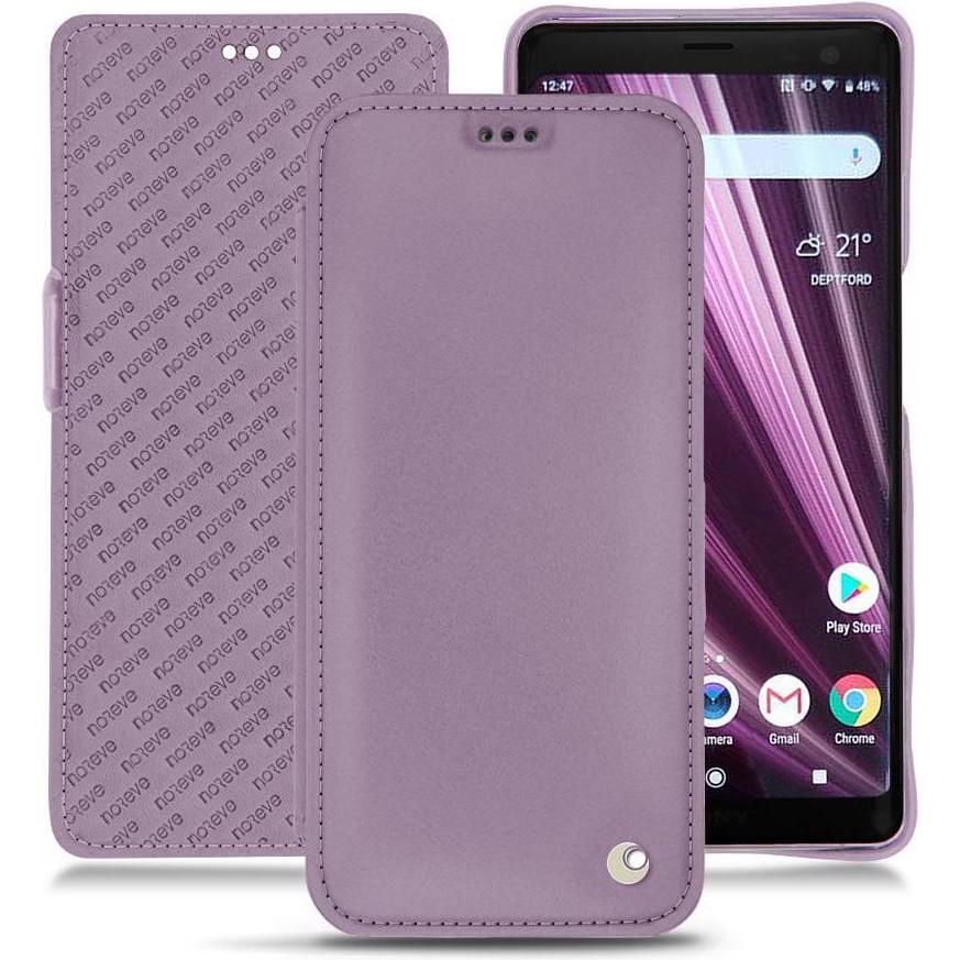 Noreve Lederschutzhülle horizontal (Sony Xperia XZ3), Smartphone Hülle, Violett