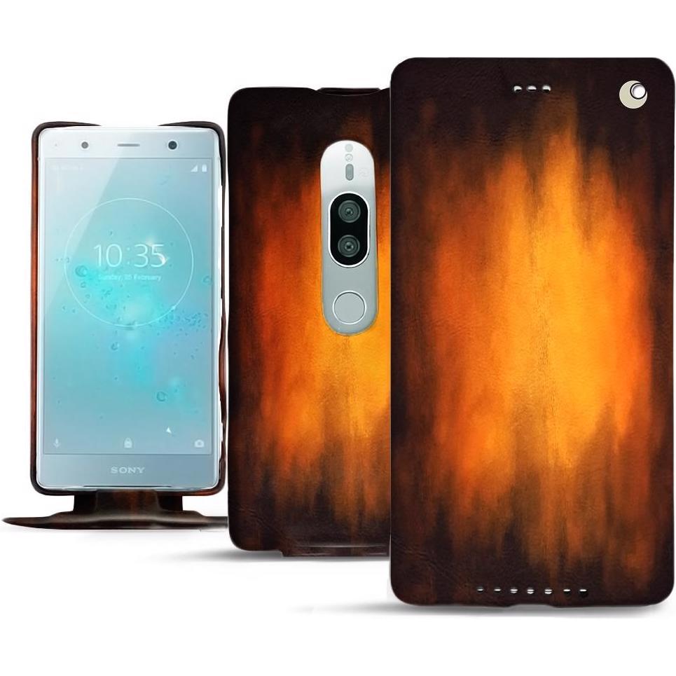 Thumbnail - Noreve Lederschutzhülle vertikal (Sony Xperia XZ2 Premium), Smartphone Hülle, Violett