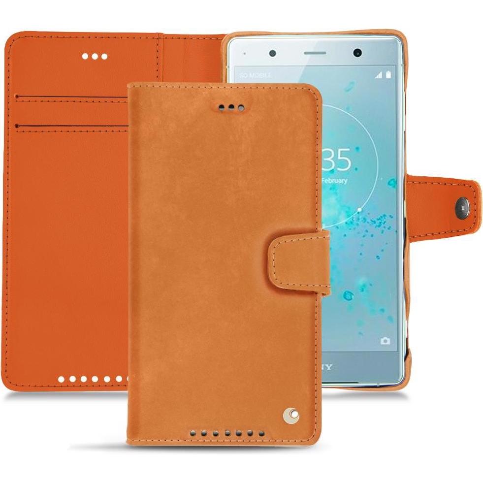 Thumbnail - Noreve Lederschutzhülle Wallet (Sony Xperia XZ2 Premium), Smartphone Hülle, Orange