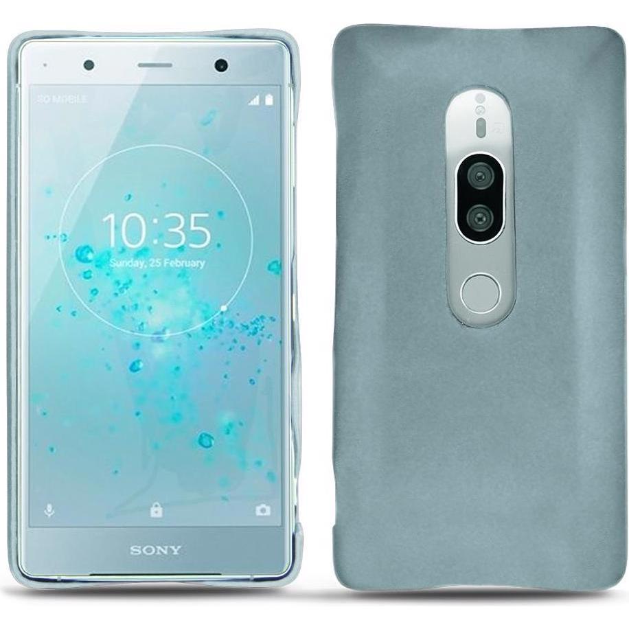 Noreve Lederschutzhülle (Sony Xperia XZ2 Premium), Smartphone Hülle, Blau