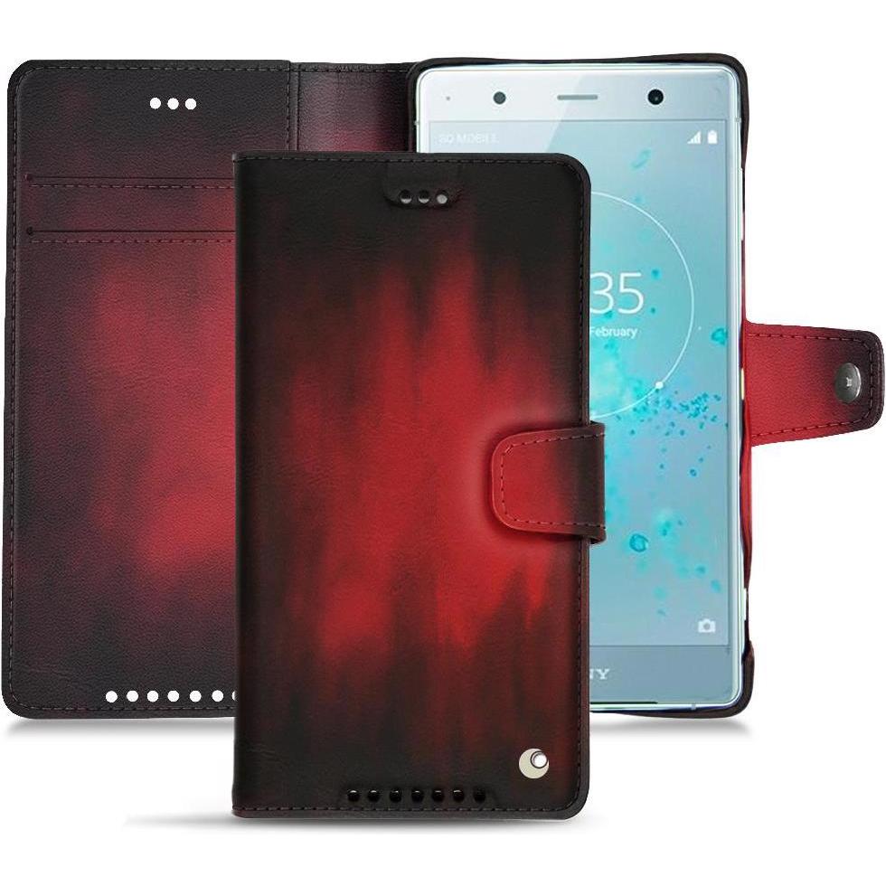 Thumbnail - Noreve Lederschutzhülle Wallet (Sony Xperia XZ2 Premium), Smartphone Hülle, Rot
