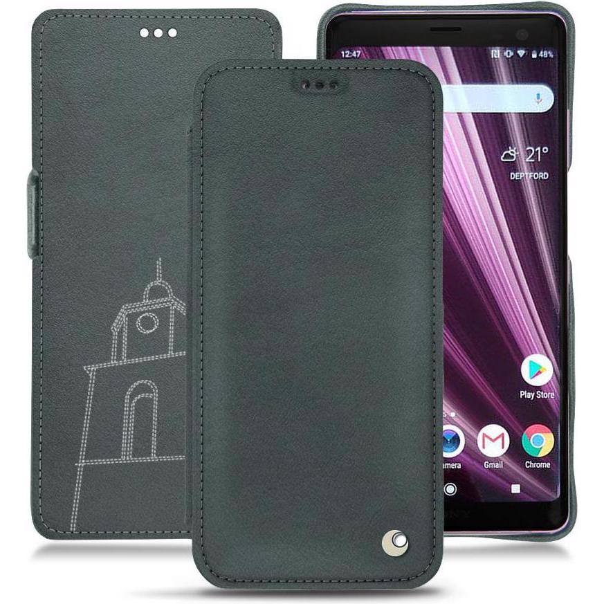 Thumbnail - Noreve Lederschutzhülle horizontal (Sony Xperia XZ3), Smartphone Hülle, Blau